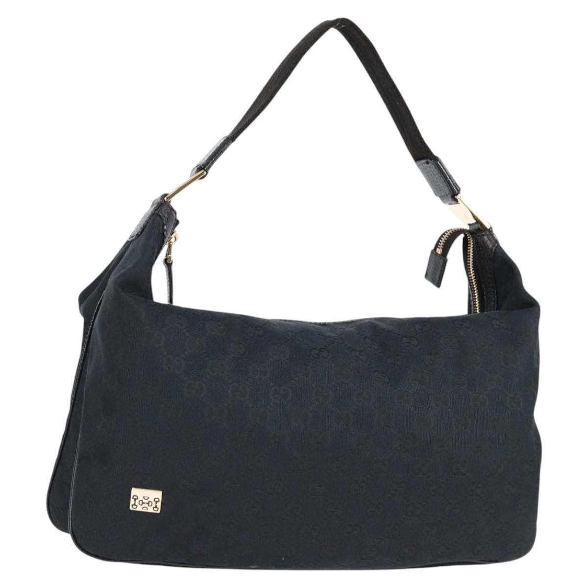 Gucci GG canvas, Black, Canvas, shoulder