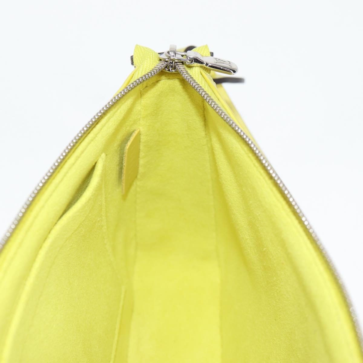 Louis Vuitton Pochette Accessoire, Yellow, Leather, clutch