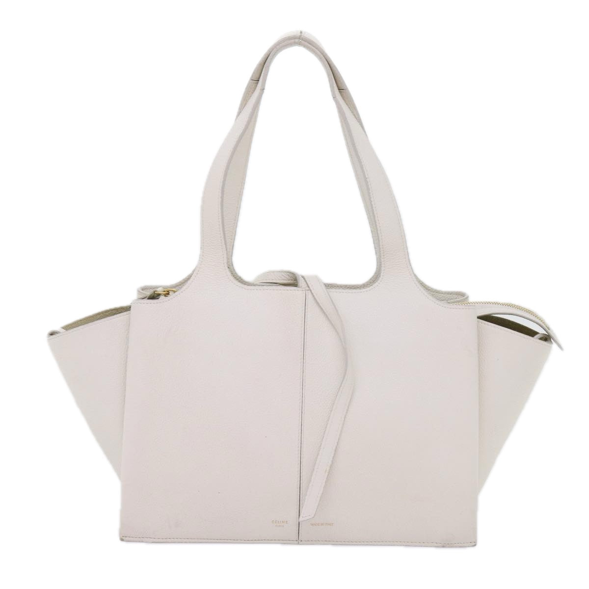 Céline, White, Leather, shoulder