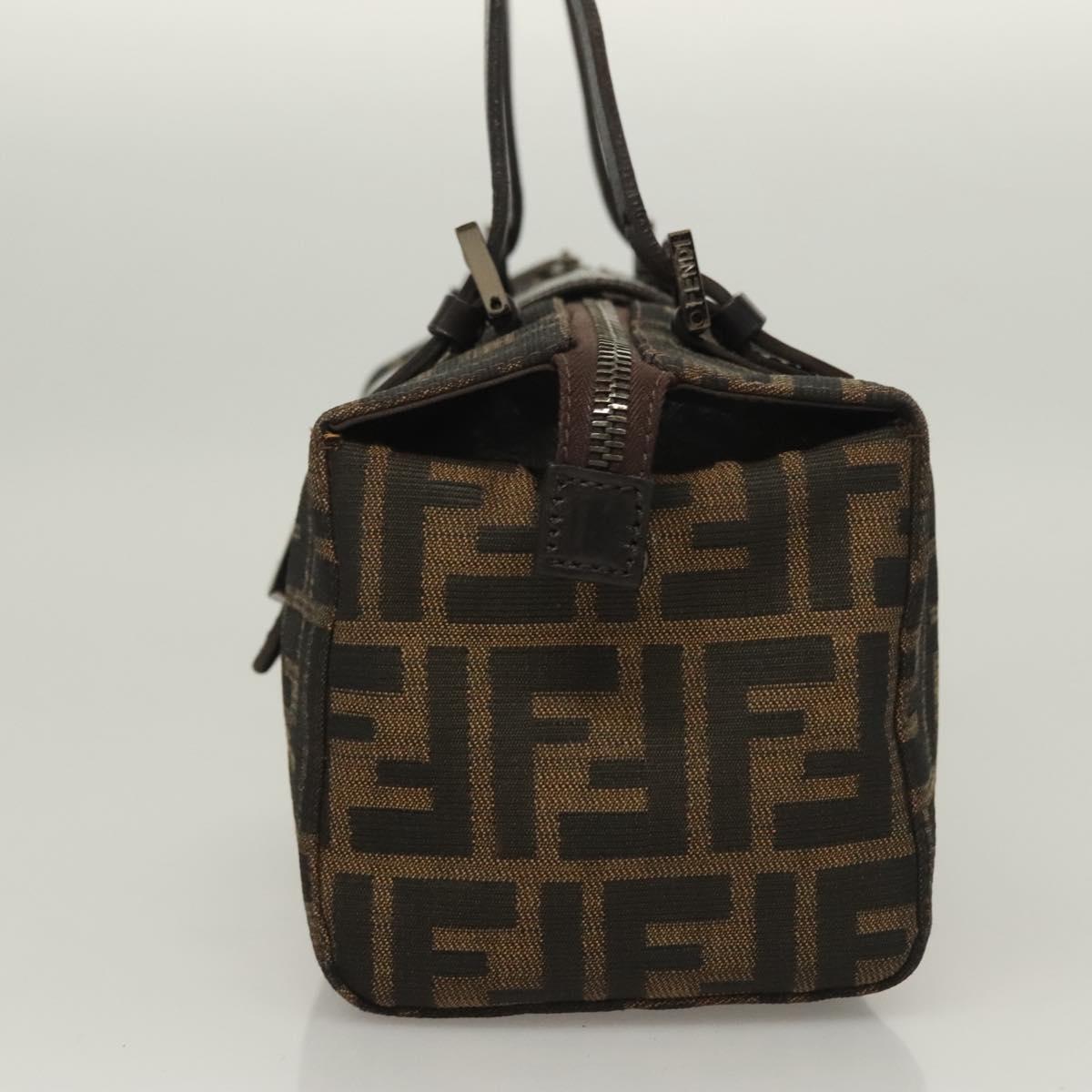 Fendi Vintage Bento Box Bag Zucca Canvas, BROWN, CANVAS, Handbag