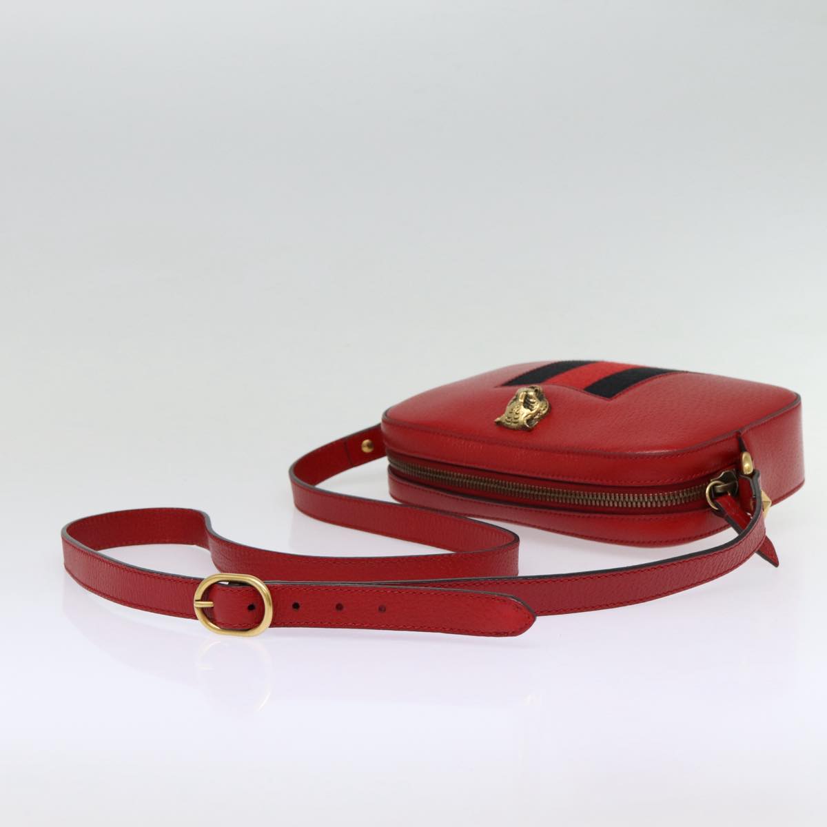 Gucci Animalier, Red, Leather, shoulder