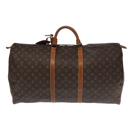 Louis Vuitton Keepall 60, Brown, Canvas, travel