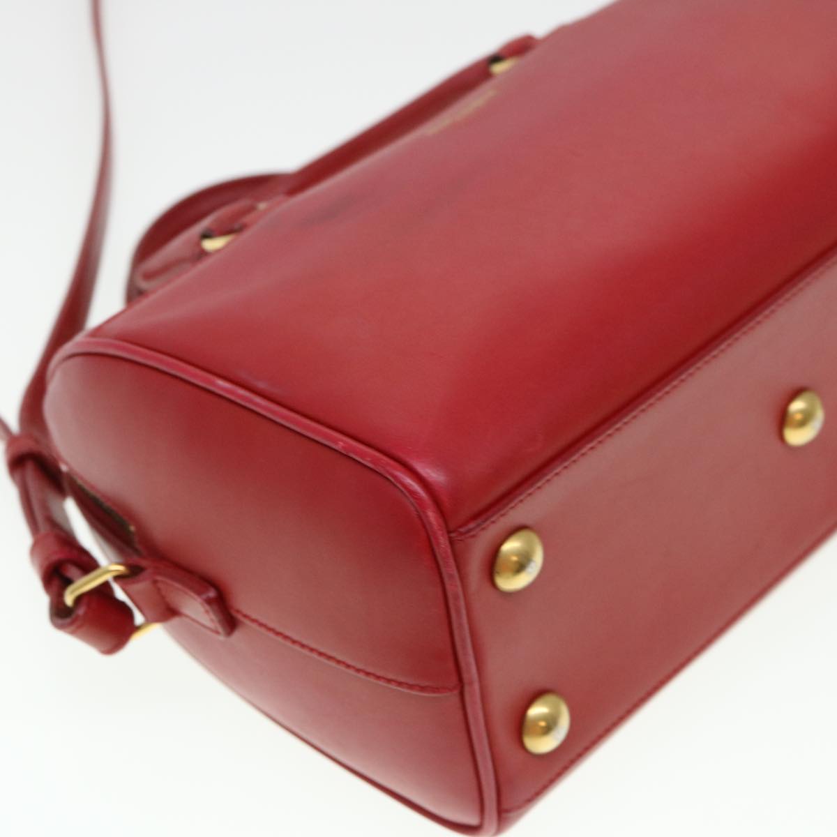 Yves Saint Laurent Duffle, Red, Leather, handbag