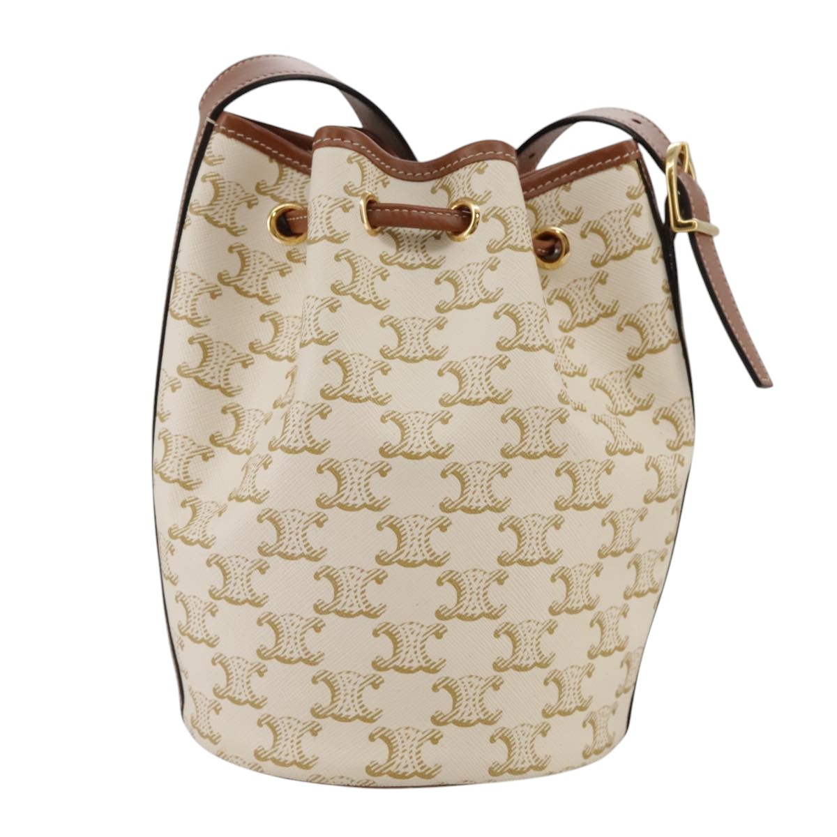 Céline Triomphe, White, Canvas, shoulder