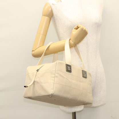 Chanel Bowling Bag, Beige, Canvas, handbag
