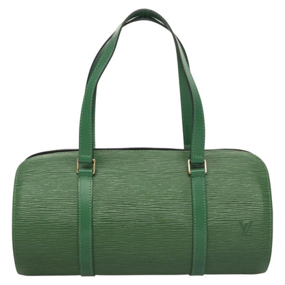Louis Vuitton Soufflot, Green, Leather, handbag