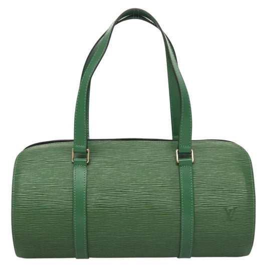 Louis Vuitton Soufflot, Green, Leather, handbag