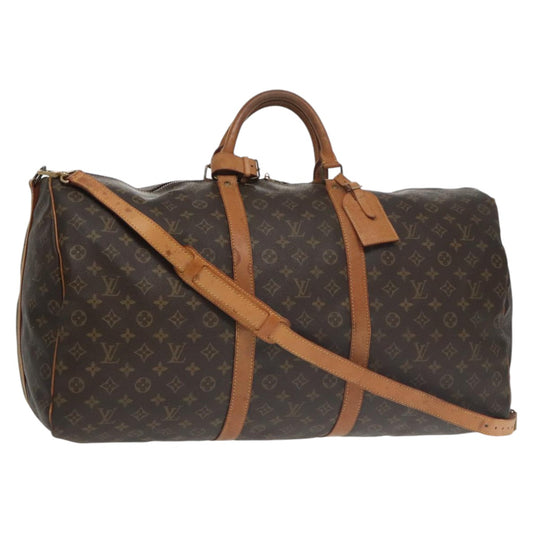 Louis Vuitton Keepall Bandoulière 60, Brown, Canvas, travel