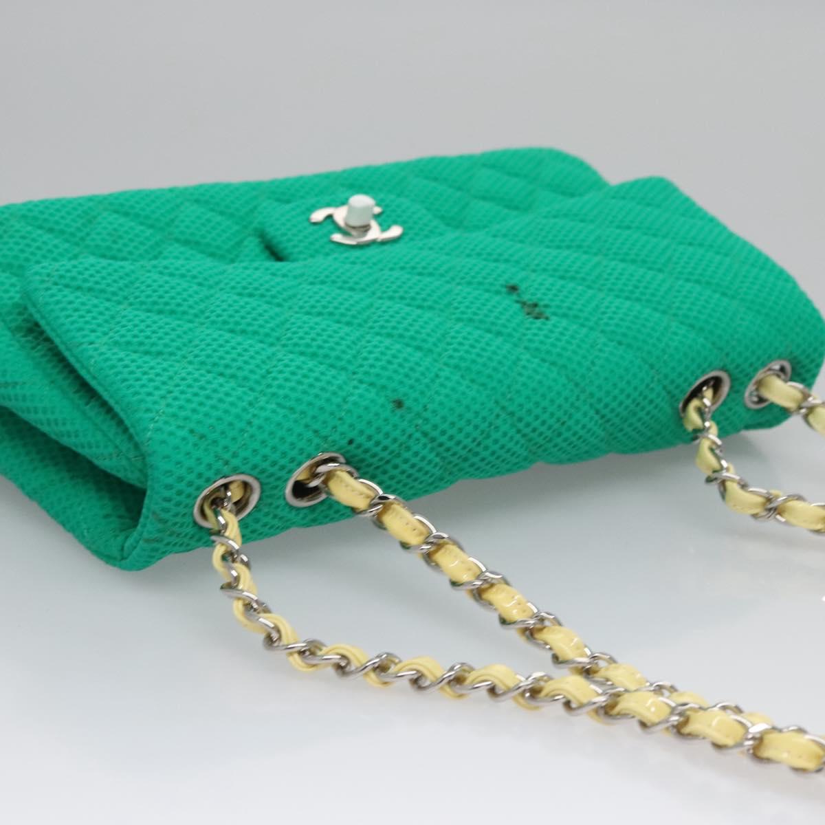 Chanel, Green, Cotton, shoulder