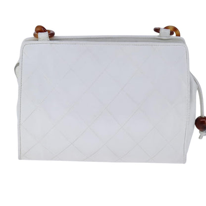 Chanel Cc, White, Leather, shoulder