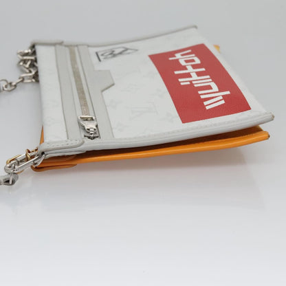 Louis Vuitton Flat messenger, Grey, Canvas, shoulder