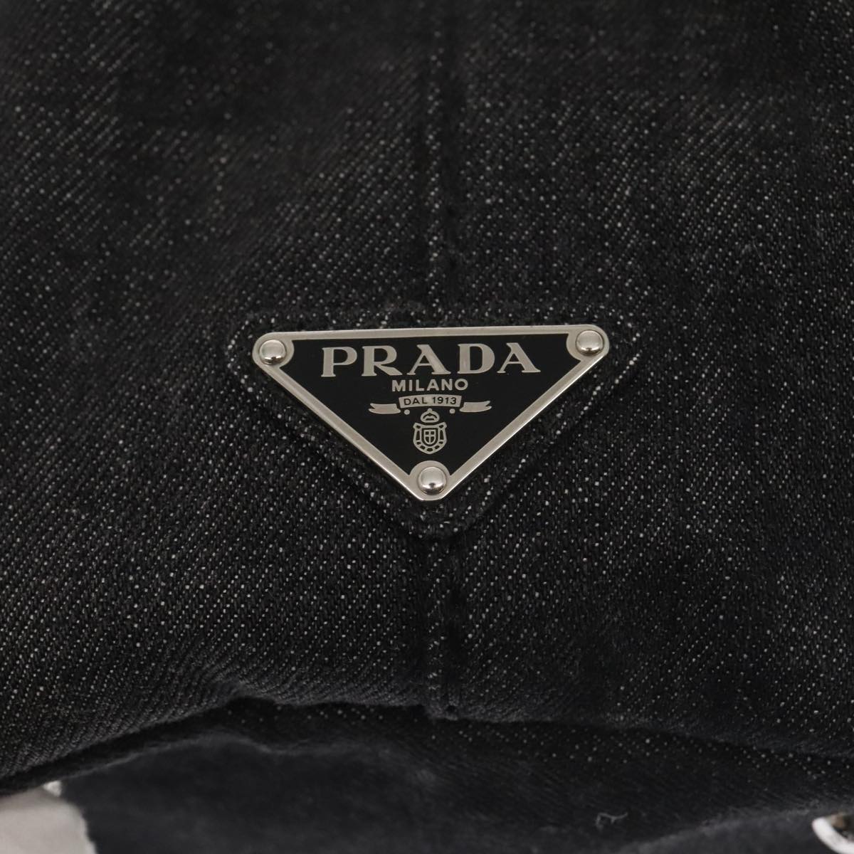 Prada Canapa, Black, Denim - Jeans, tote