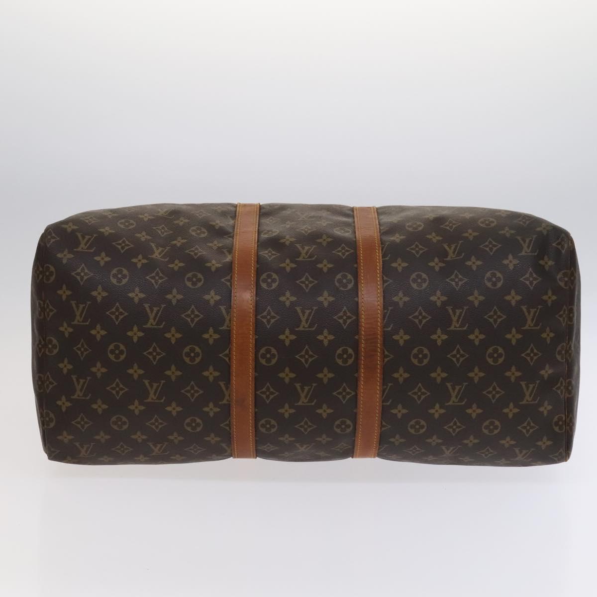 Louis Vuitton Keepall 55, Brown, Canvas, travel