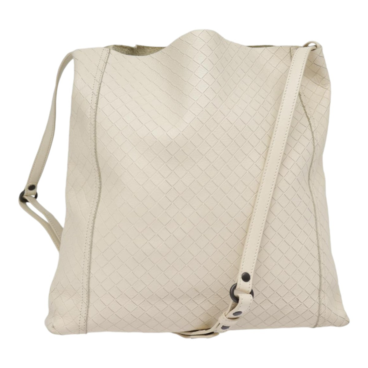 Bottega Veneta Intrecciato, White, Leather, shoulder