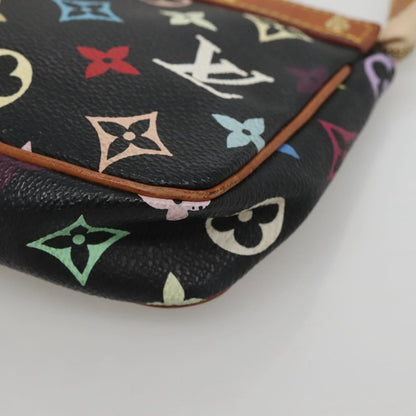 Louis Vuitton Pochette Accessoire, Black, Canvas, clutch