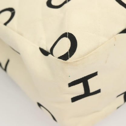 Chanel Cc, White, Canvas, tote