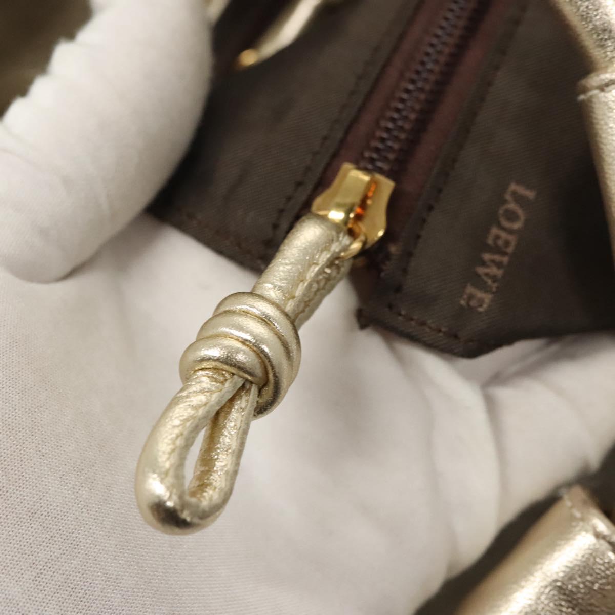 Loewe Anagram Logo Nappa Aire Hand Bag Leather, GOLD, LEATHER, Handbag