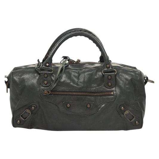 Balenciaga City, Black, Leather, handbag