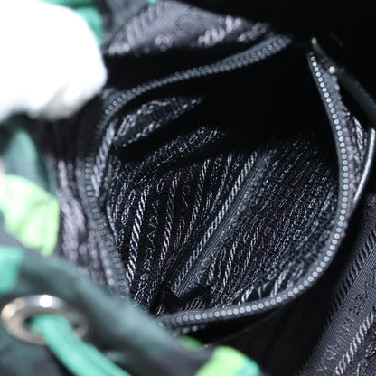 Prada, Green, NYLON, backpack