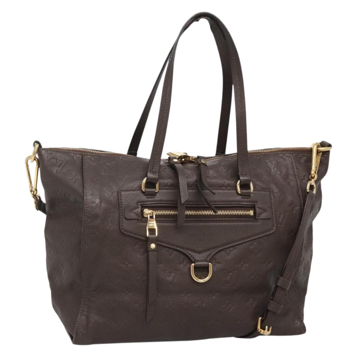 Louis Vuitton Lumineuse, Brown, Leather, tote