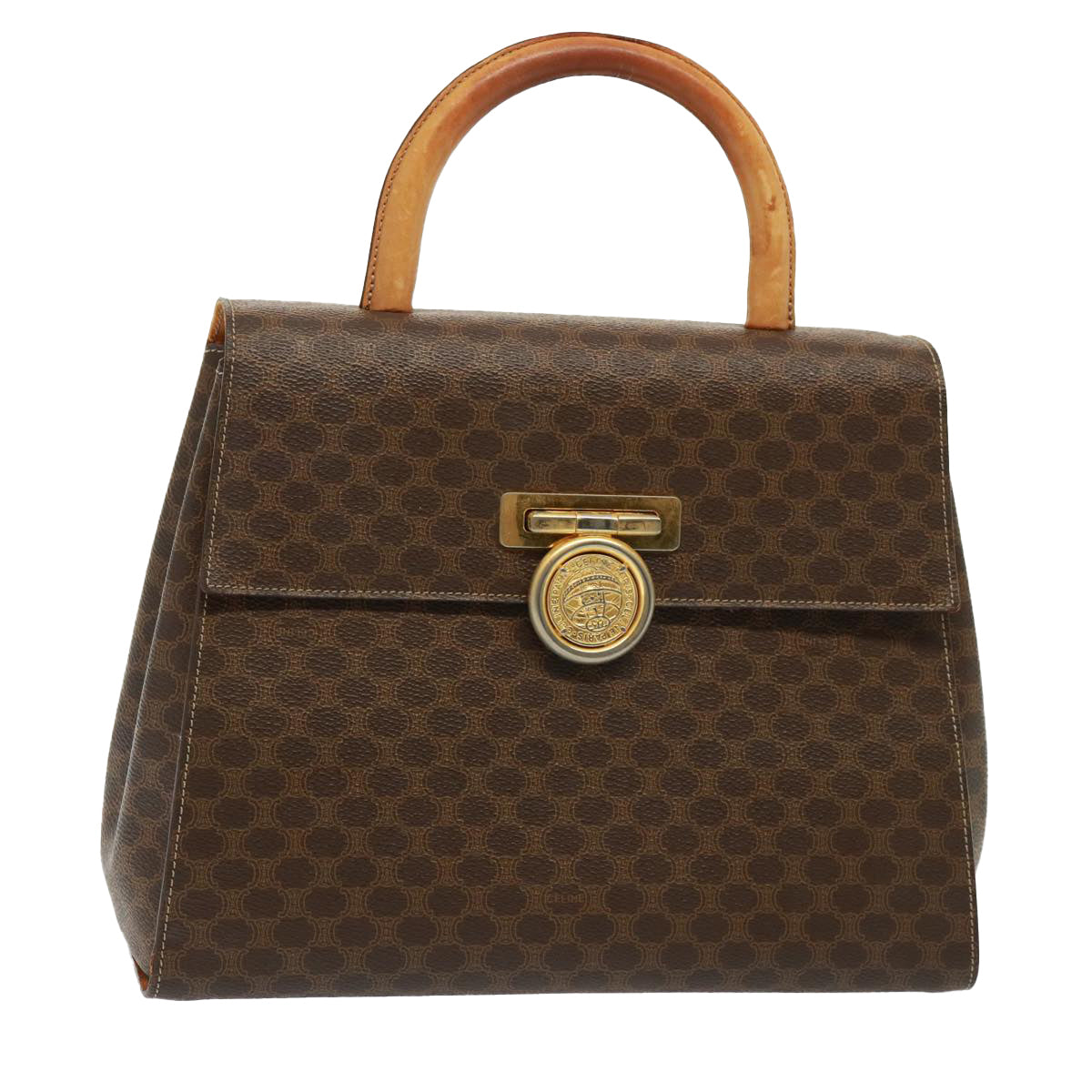 Céline Macadam, Brown, Canvas, handbag