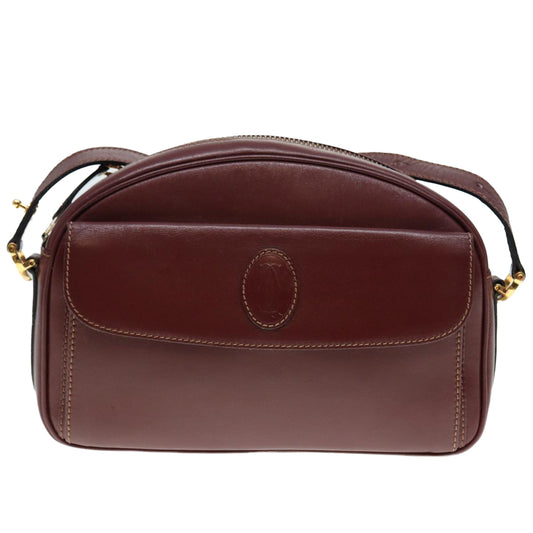 Cartier Must de Cartier, Burgundy, Leather, shoulder