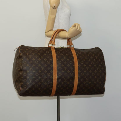 Louis Vuitton Keepall 60, Brown, Canvas, travel
