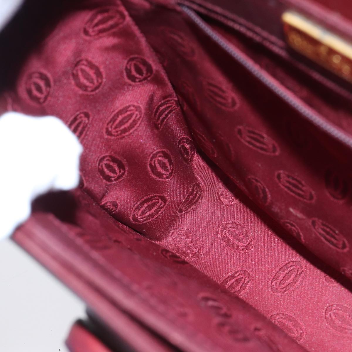 Cartier Must de Cartier, Burgundy, Leather, shoulder