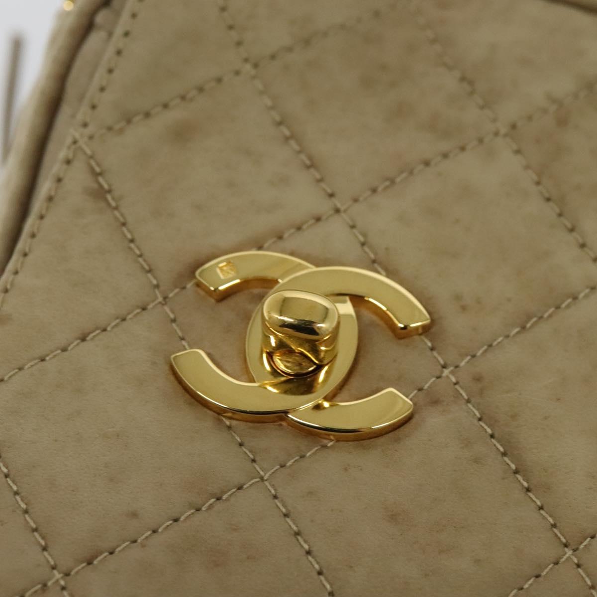 Chanel Camera, Beige, Leather, shoulder