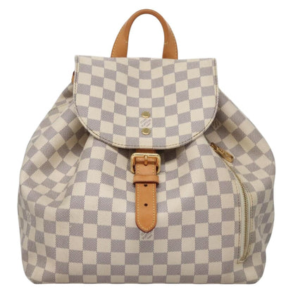 Louis Vuitton Sperone, White, Canvas, backpack