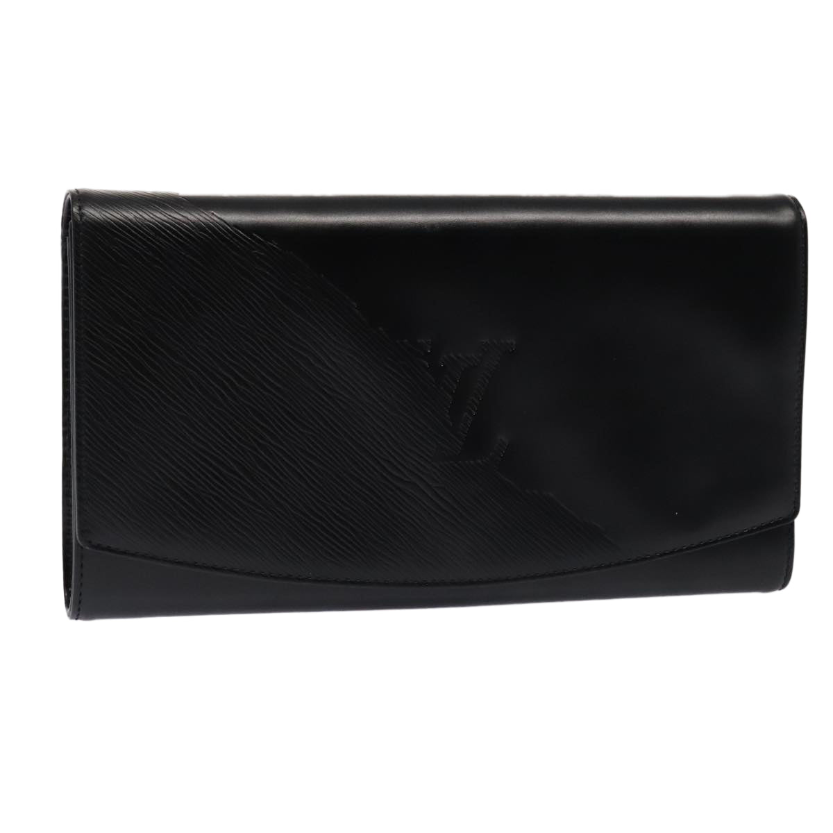 Louis Vuitton Aegean, Black, Leather, clutch