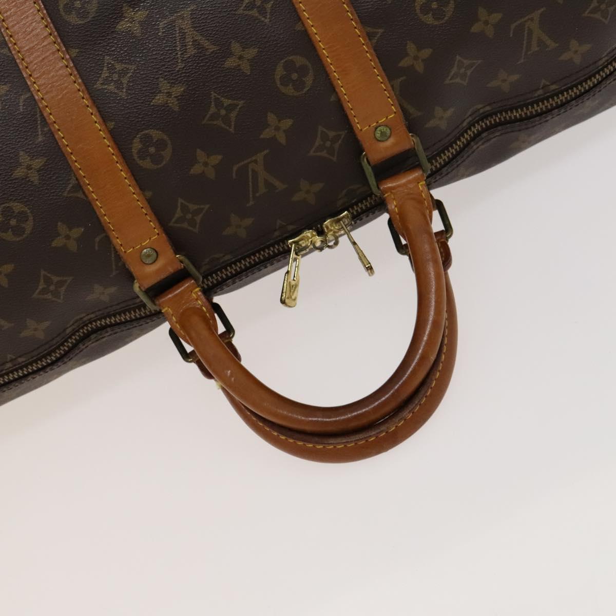 Louis Vuitton Keepall Bandoulière 55, Brown, Canvas, travel