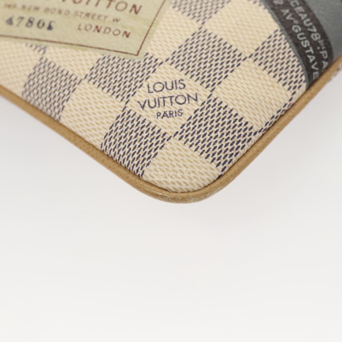 Louis Vuitton Pochette Accessoire, White, Canvas, clutch