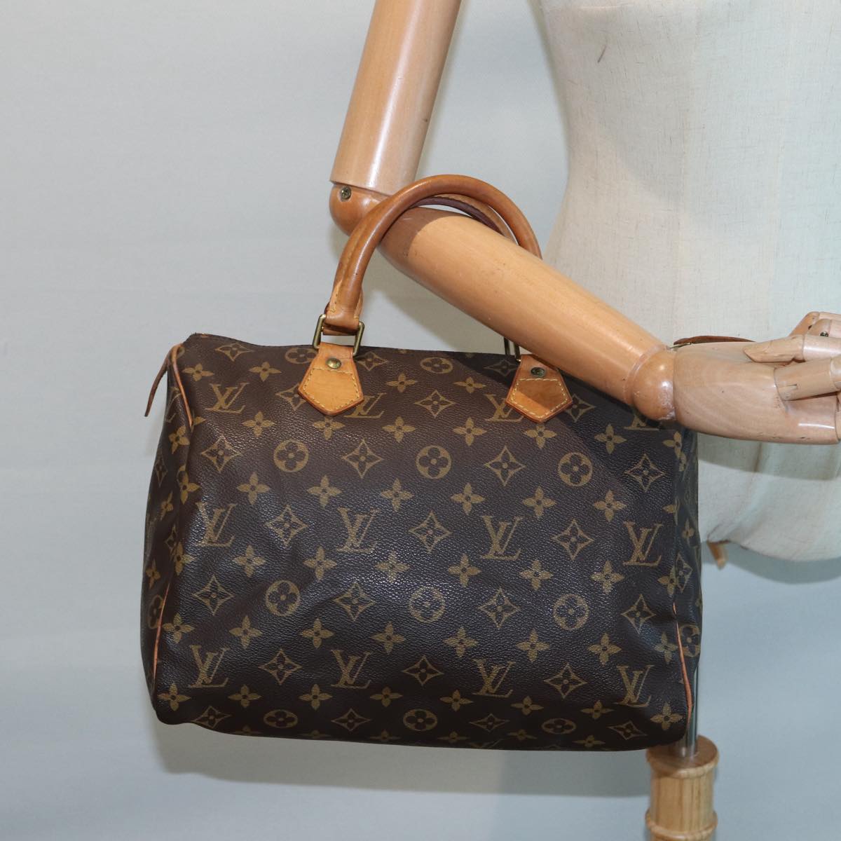 Louis Vuitton Speedy 30, Brown, Canvas, handbag