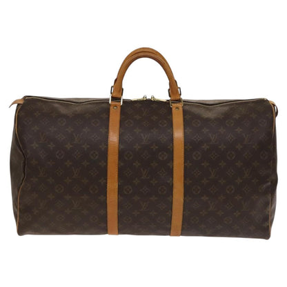 Louis Vuitton Keepall 60, Brown, Canvas, travel