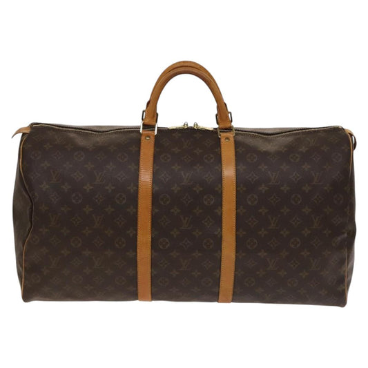 Louis Vuitton Keepall 60, Brown, Canvas, travel