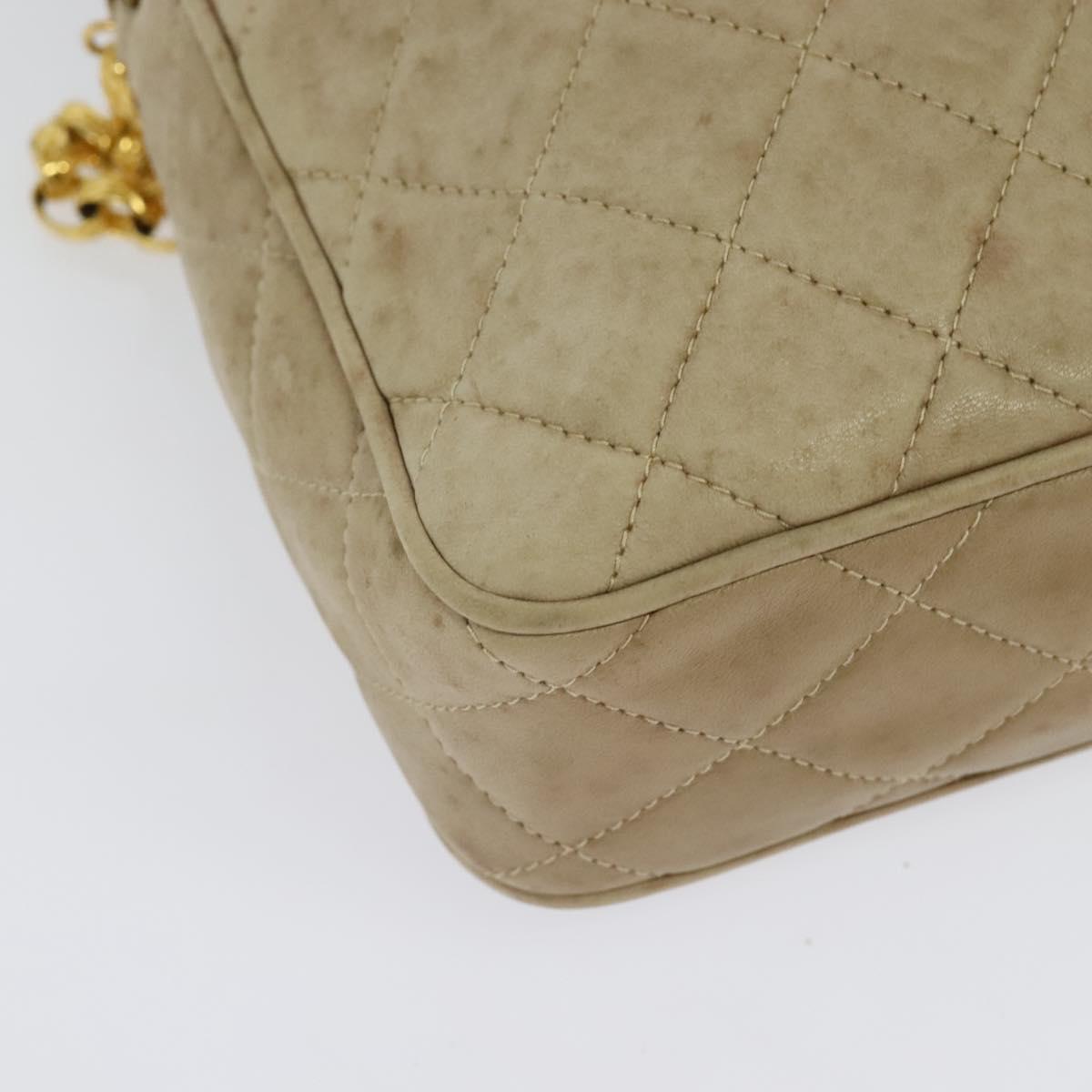 Chanel Camera, Beige, Leather, shoulder