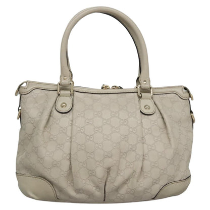 Gucci Sukey, White, Canvas, tote