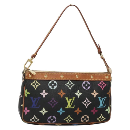 Louis Vuitton Pochette Accessoire, Black, Canvas, clutch