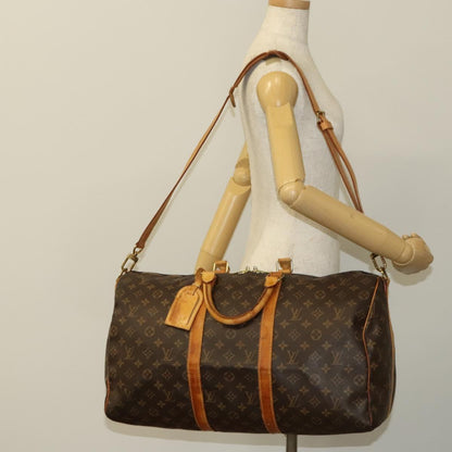 Louis Vuitton Keepall Bandouliere 50, Brown, Canvas, travel