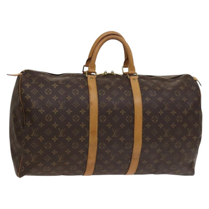 Louis Vuitton Keepall 55, Brown, Canvas, travel