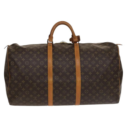 Louis Vuitton Keepall 60, Brown, Canvas, travel