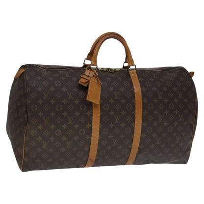 Louis Vuitton Keepall 60, Brown, Canvas, travel