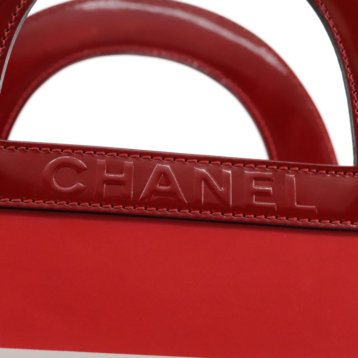 Chanel Coco Mark, Red, Leather, tote