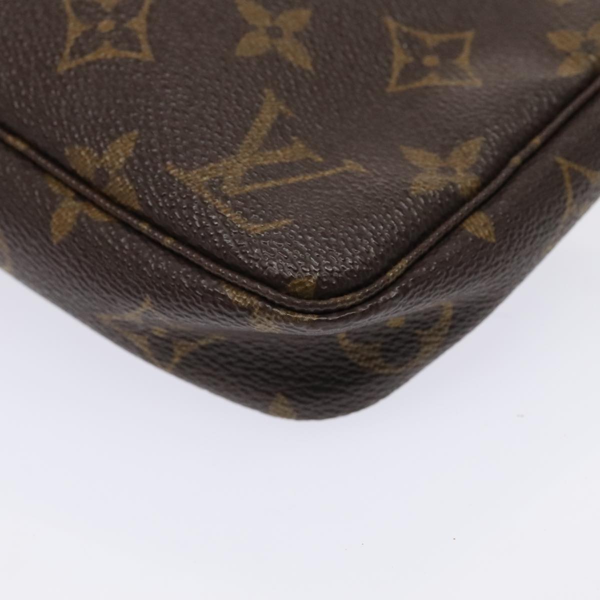 Louis Vuitton Pochette Accessoire, Brown, Canvas, clutch