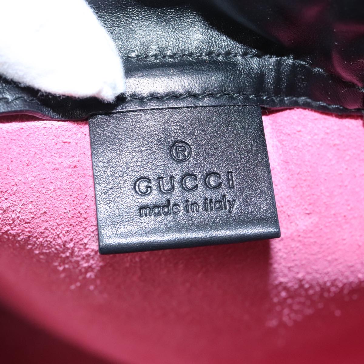 Gucci Drawstring, Pink, Leather, backpack
