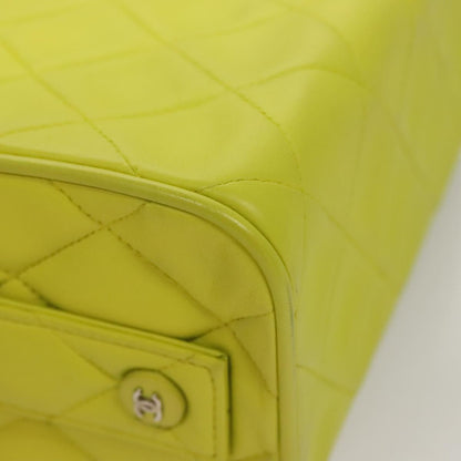 Chanel Vanity, Yellow, Leather, clutch