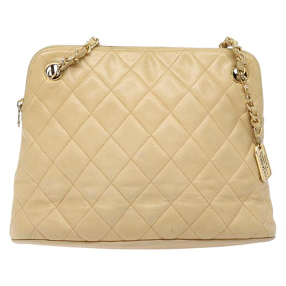 Chanel Quilted, Beige, Leather, shoulder