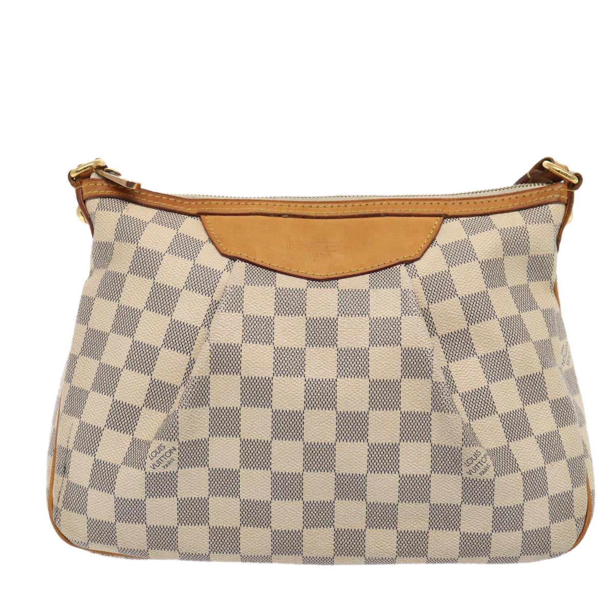 Louis Vuitton Siracusa, White, Canvas, shoulder