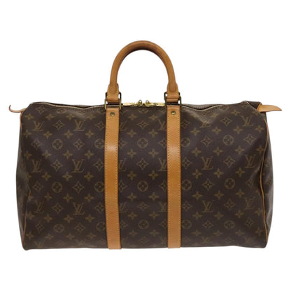 Louis Vuitton Keepall 45, Brown, Canvas, travel